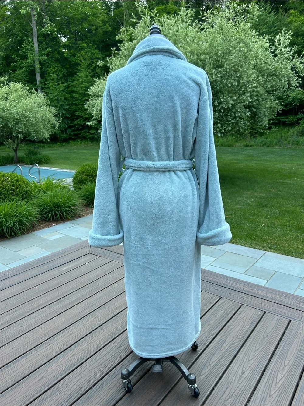 Restoration Hardware Light Blue Plush Bathrobe